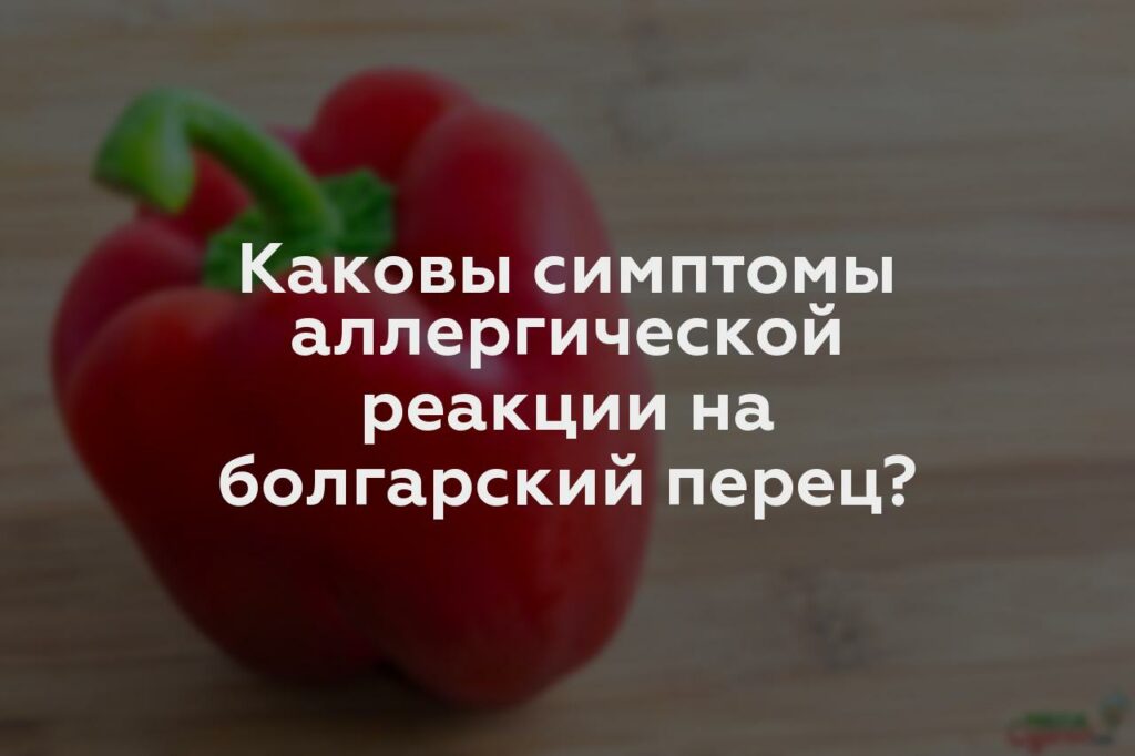 Каковы симптомы аллергической реакции на болгарский перец?