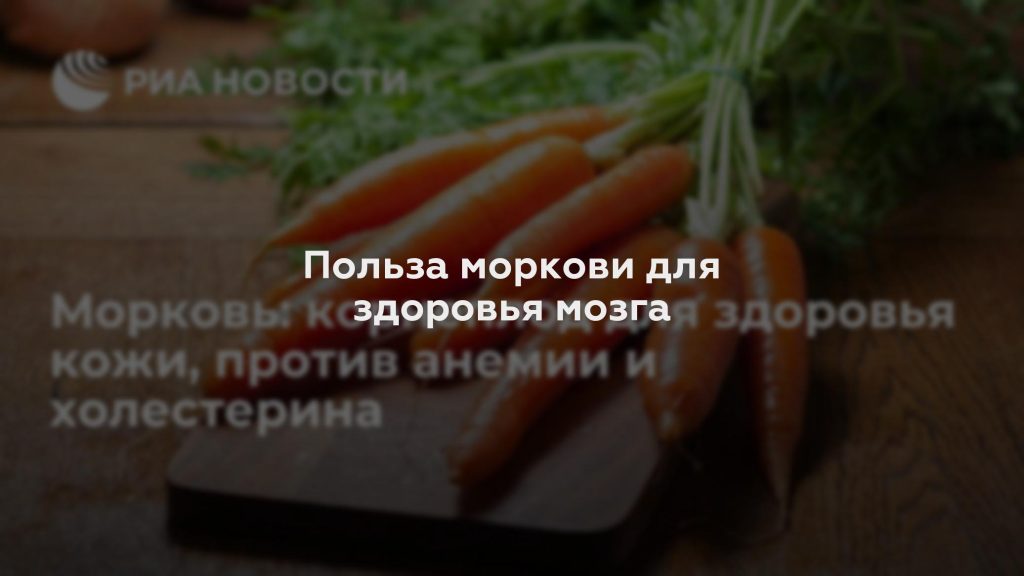 Польза моркови для здоровья мозга